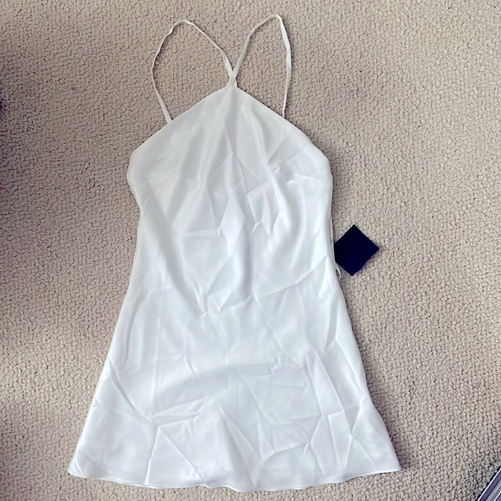 Lulus White Silk Slip Dress